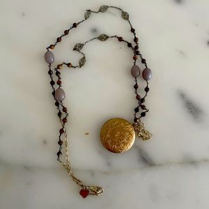 Locket and beaded necklace